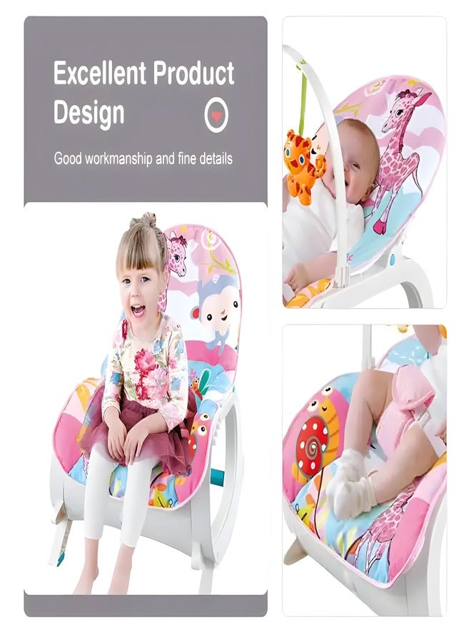 STOFFIER GARTEN Animal Baby Rocker with Soothing Music and Vibration, Rocker Chair for Baby, Adjustable backrest Recline Feature Rocker for 1 Year Old - Image 3